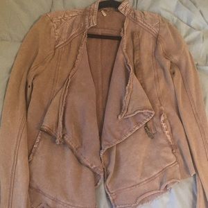 Free people pink bomber jacket